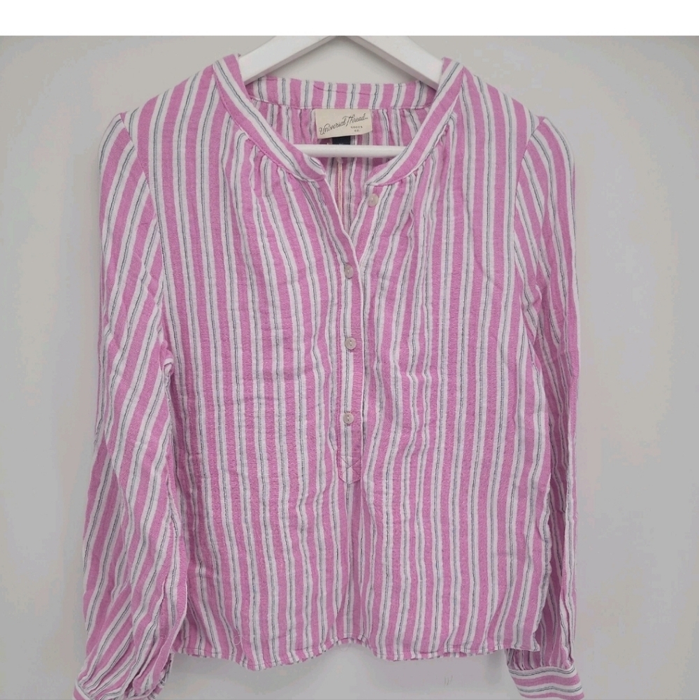 Universal Thread Stripped TopPink and White Strip… - image 4
